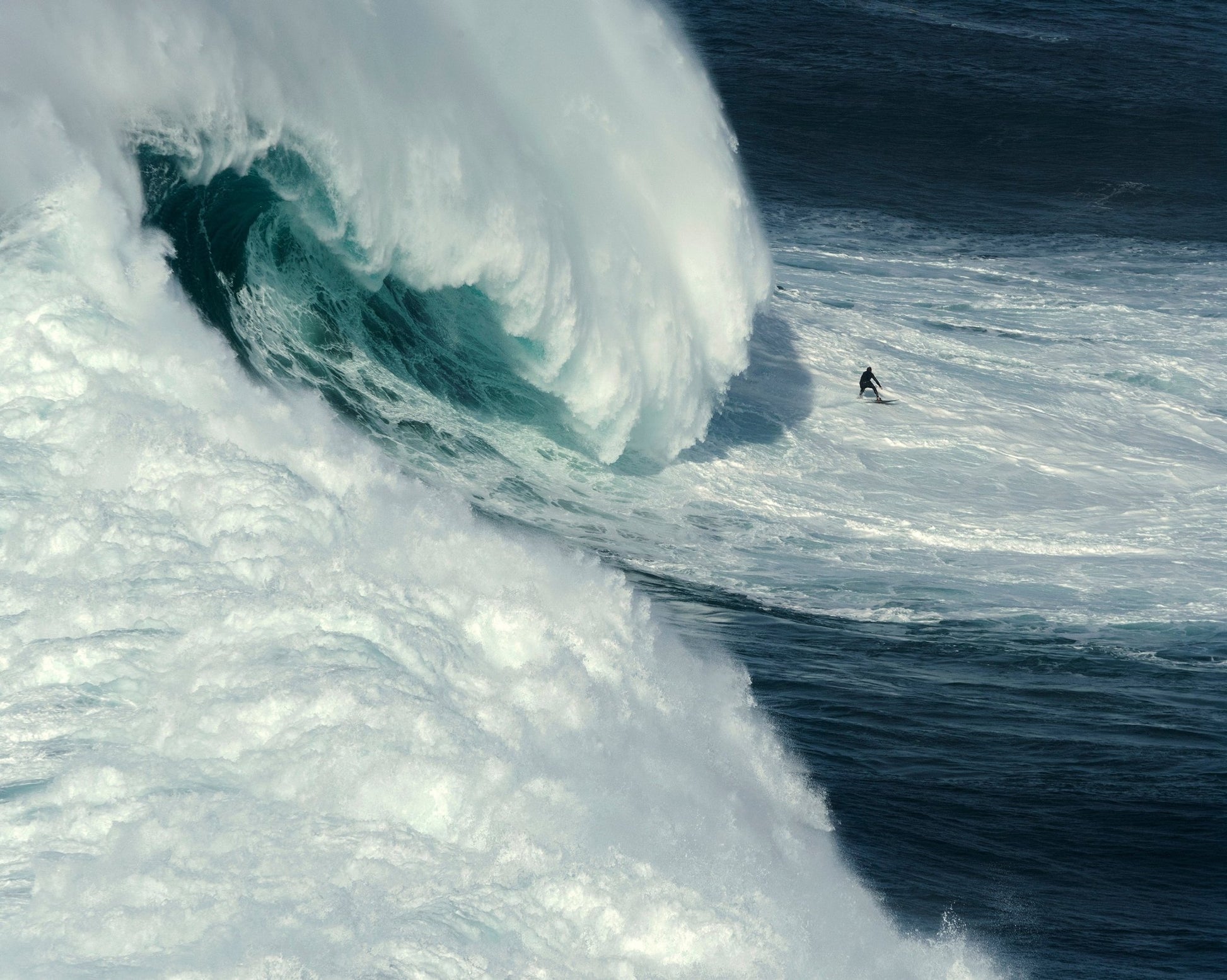 Big Wave Surfer Action