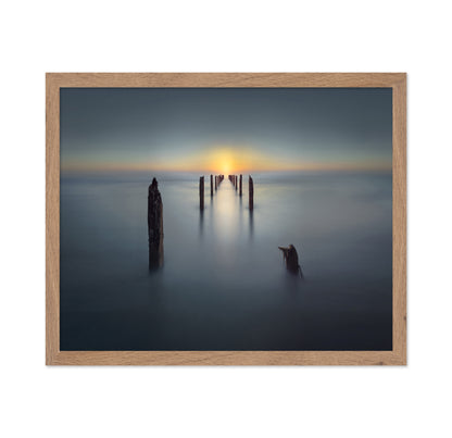 Minimal Ocean Sunset Pier