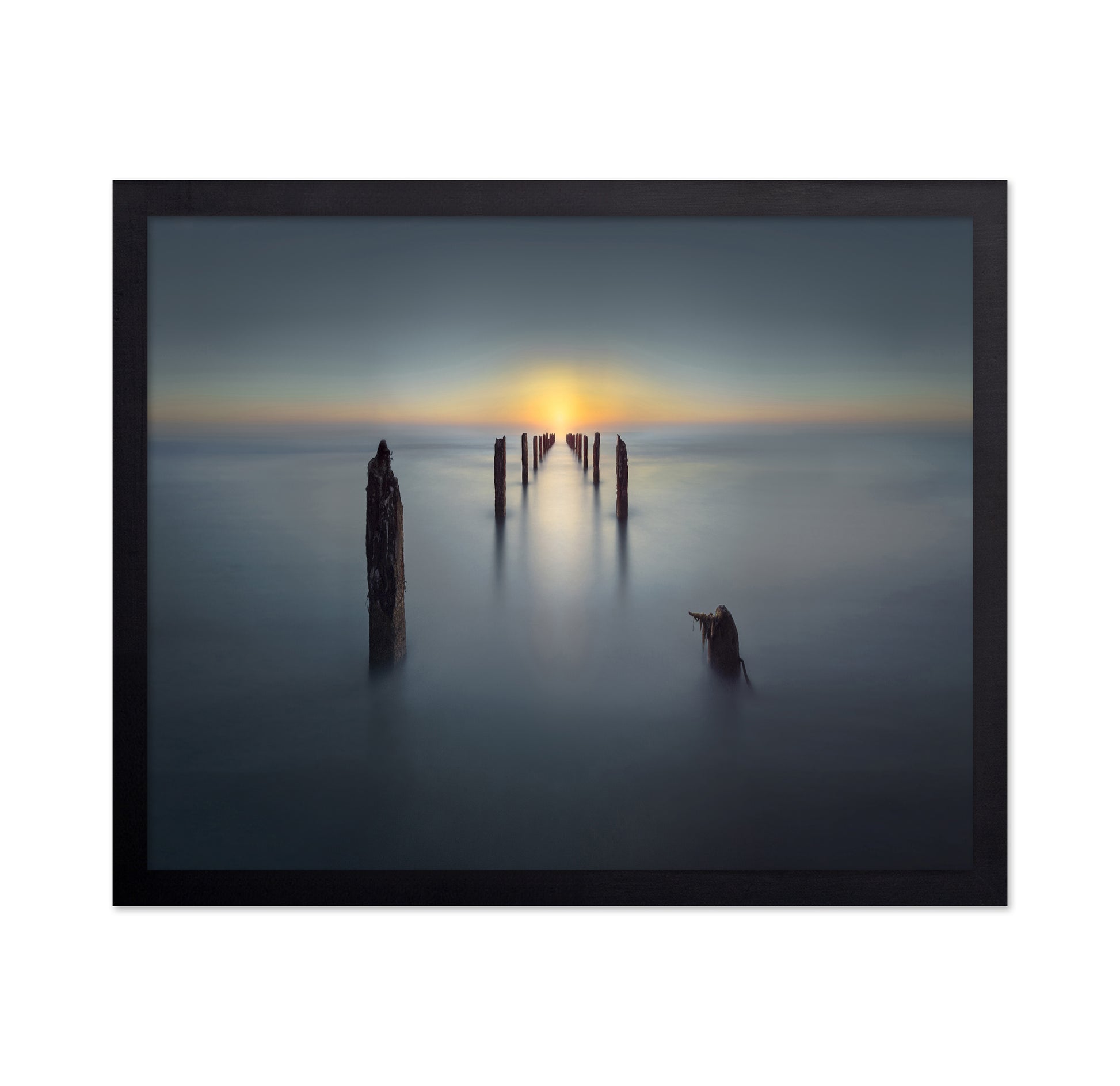 Minimal Ocean Sunset Pier