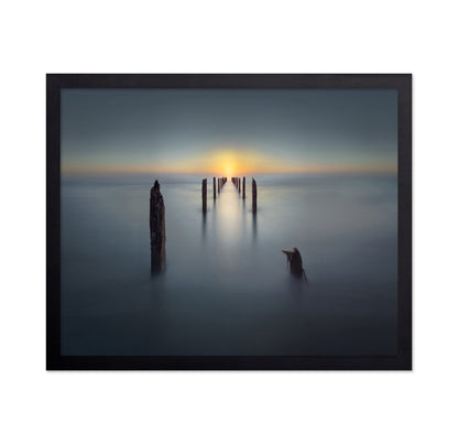 Minimal Ocean Sunset Pier