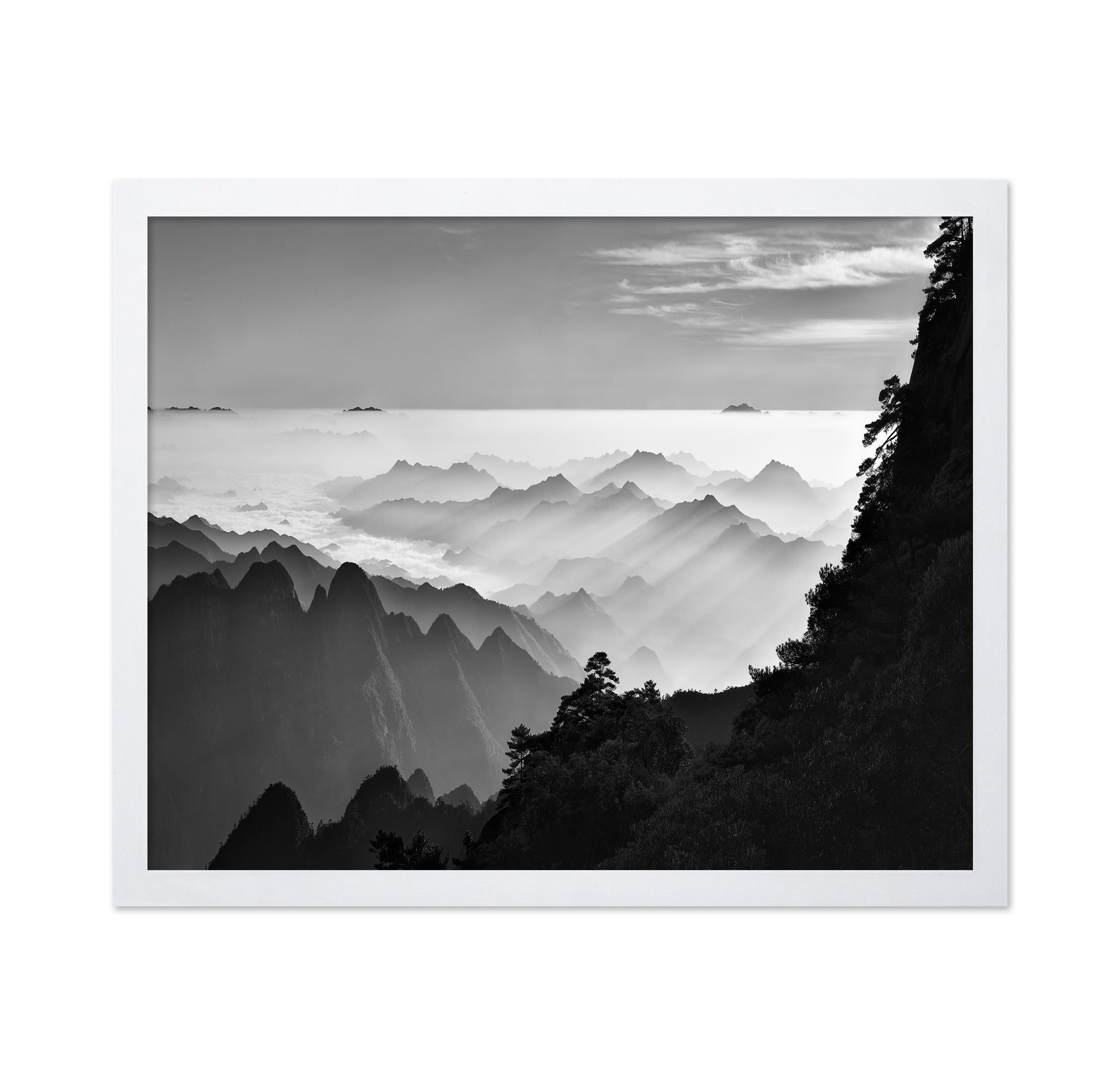 Sunrise Rays Over Mountain Peaks