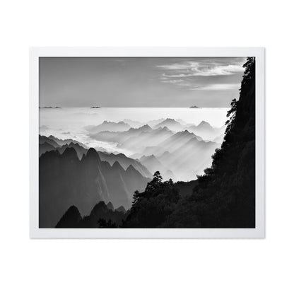 Sunrise Rays Over Mountain Peaks