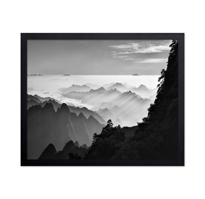 Sunrise Rays Over Mountain Peaks