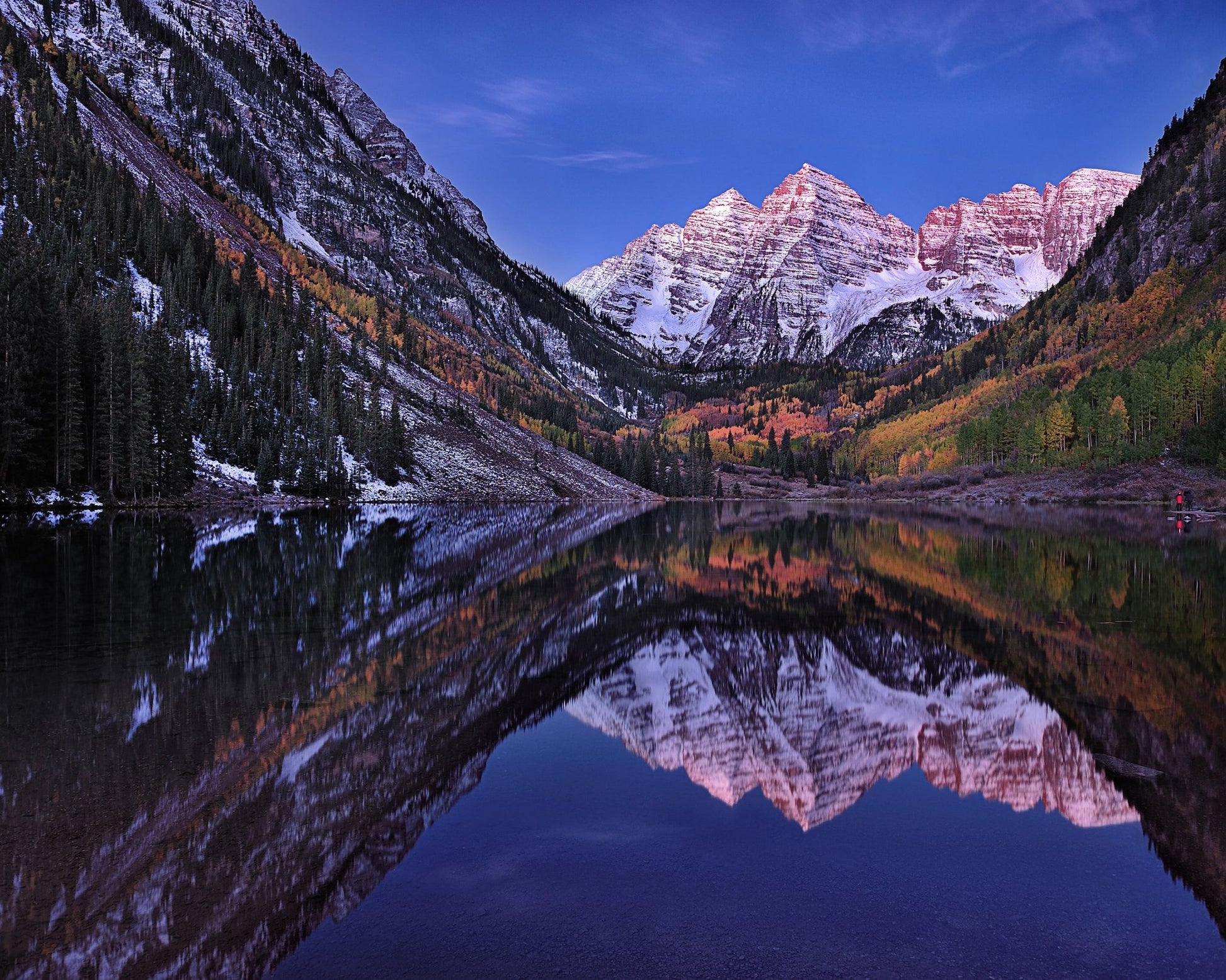 Maroon Bells Reflection at Dusk