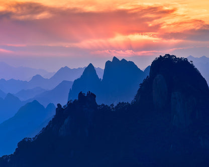 Sanqing Mountain Sunset Layers