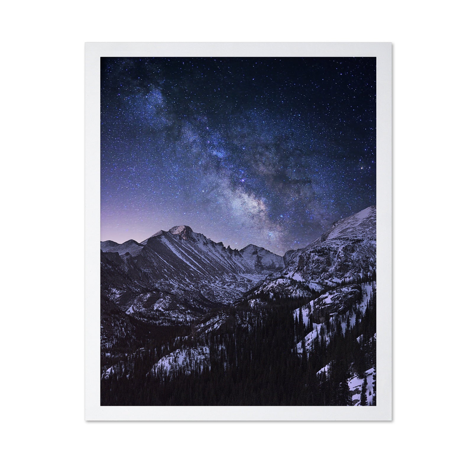 Milky Way Over Mountain Peaks No1