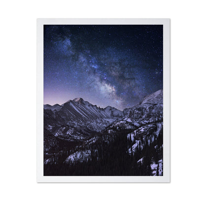 Milky Way Over Mountain Peaks No1