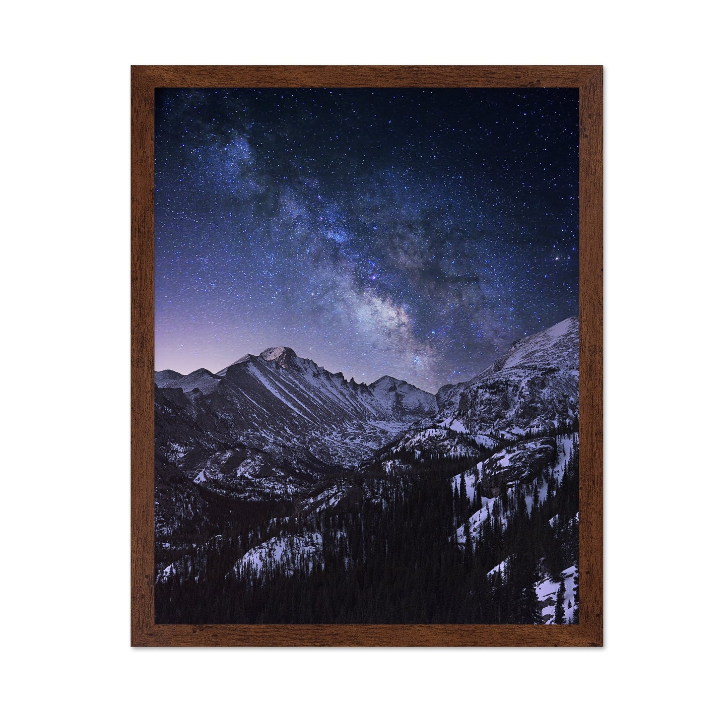 Milky Way Over Mountain Peaks No1