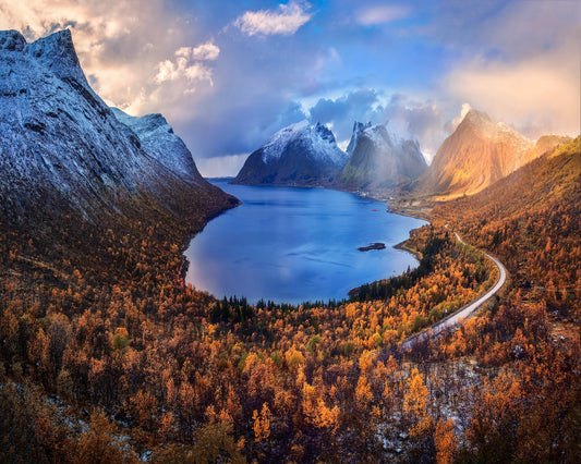 Senja Autumn Fjord Landscape