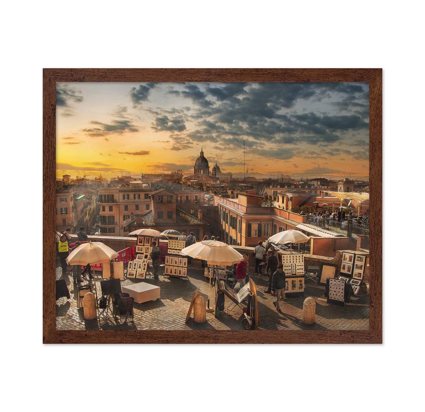 Rome Skyline Sunset Market