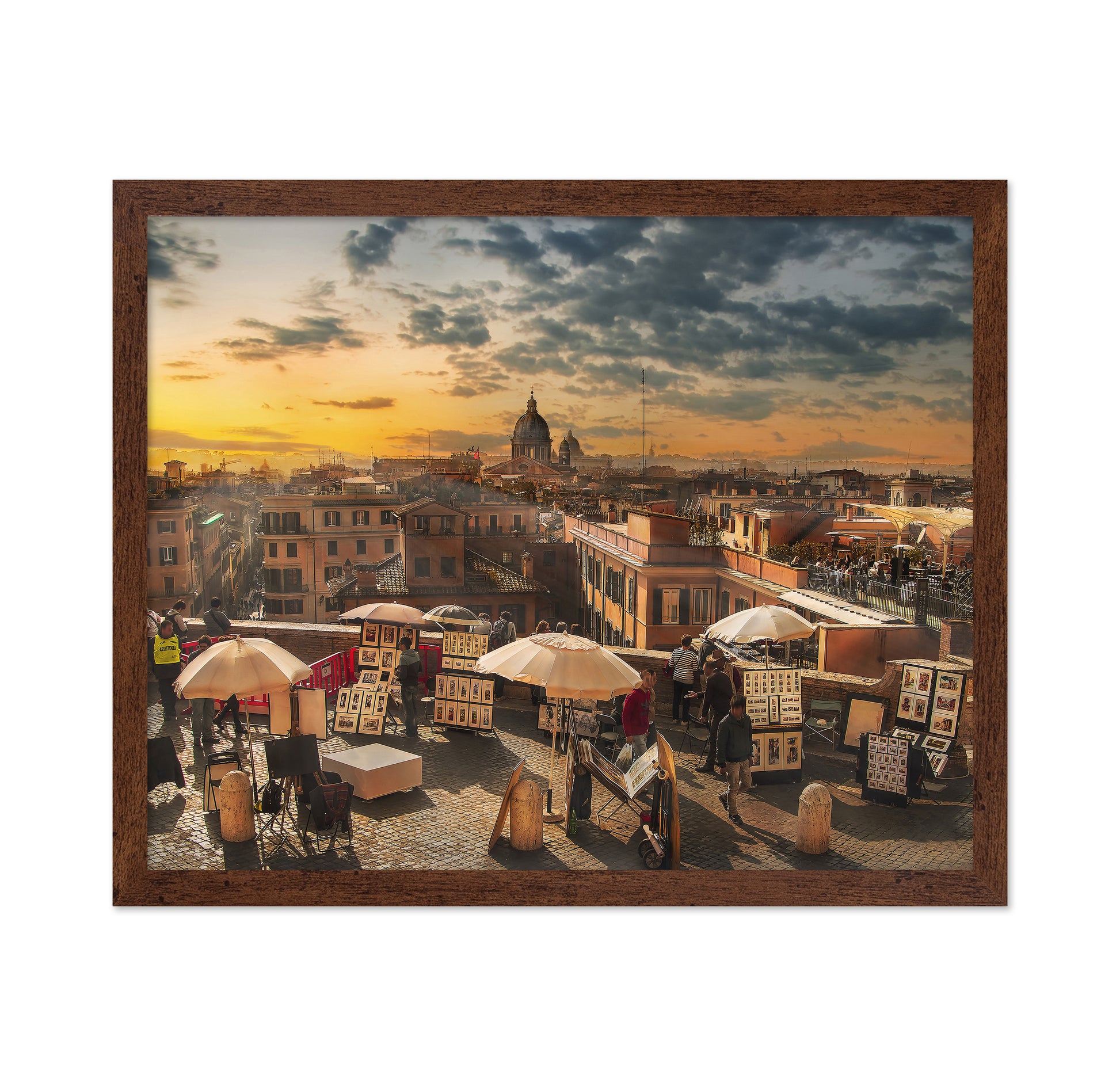 Rome Skyline Sunset Market
