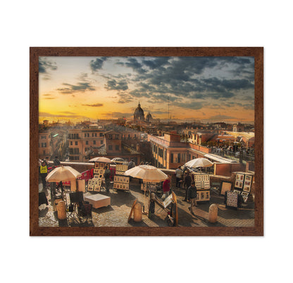Rome Skyline Sunset Market