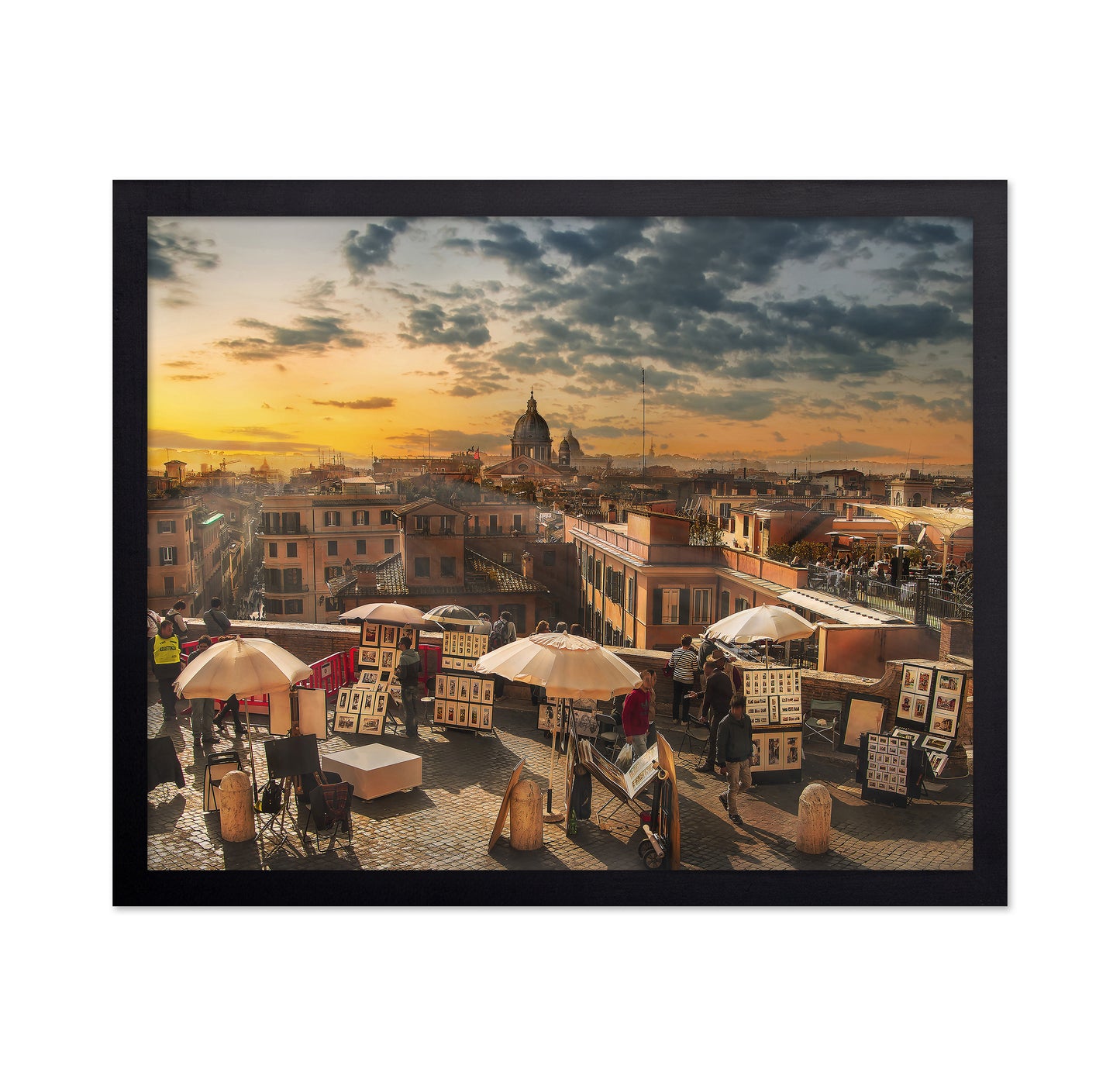 Rome Skyline Sunset Market