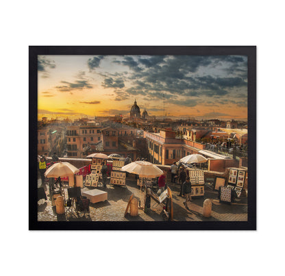 Rome Skyline Sunset Market