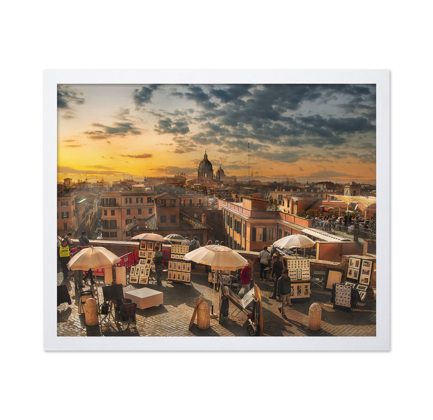 Rome Skyline Sunset Market