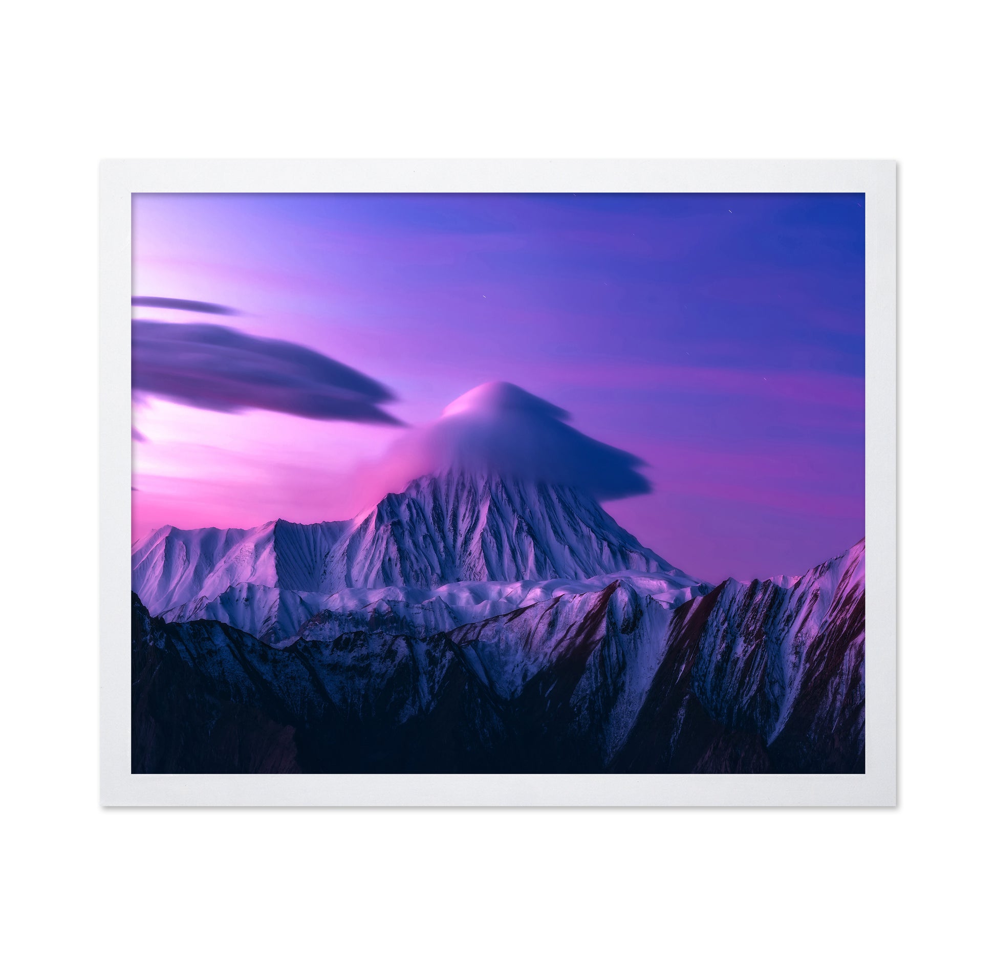 Mount Damavand Purple Sunset Landscape