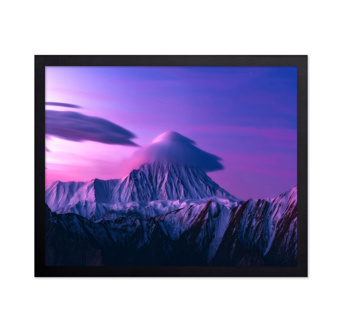 Mount Damavand Purple Sunset Landscape