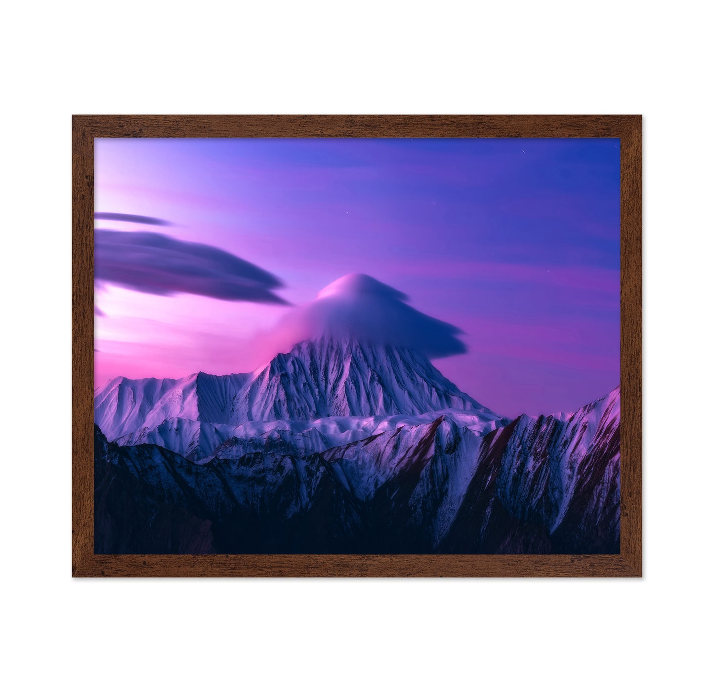 Mount Damavand Purple Sunset Landscape