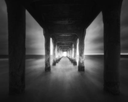 Under Pier Symmetry Black and White