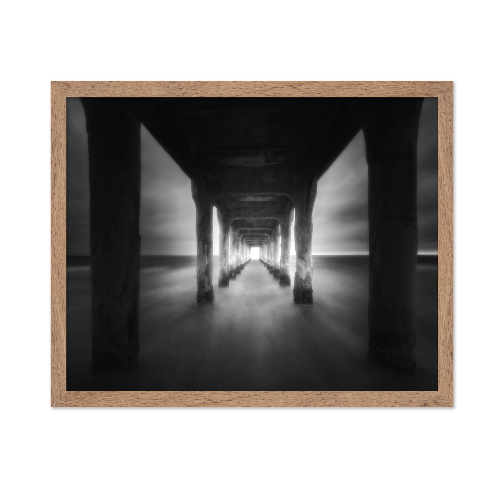 Under Pier Symmetry Black and White