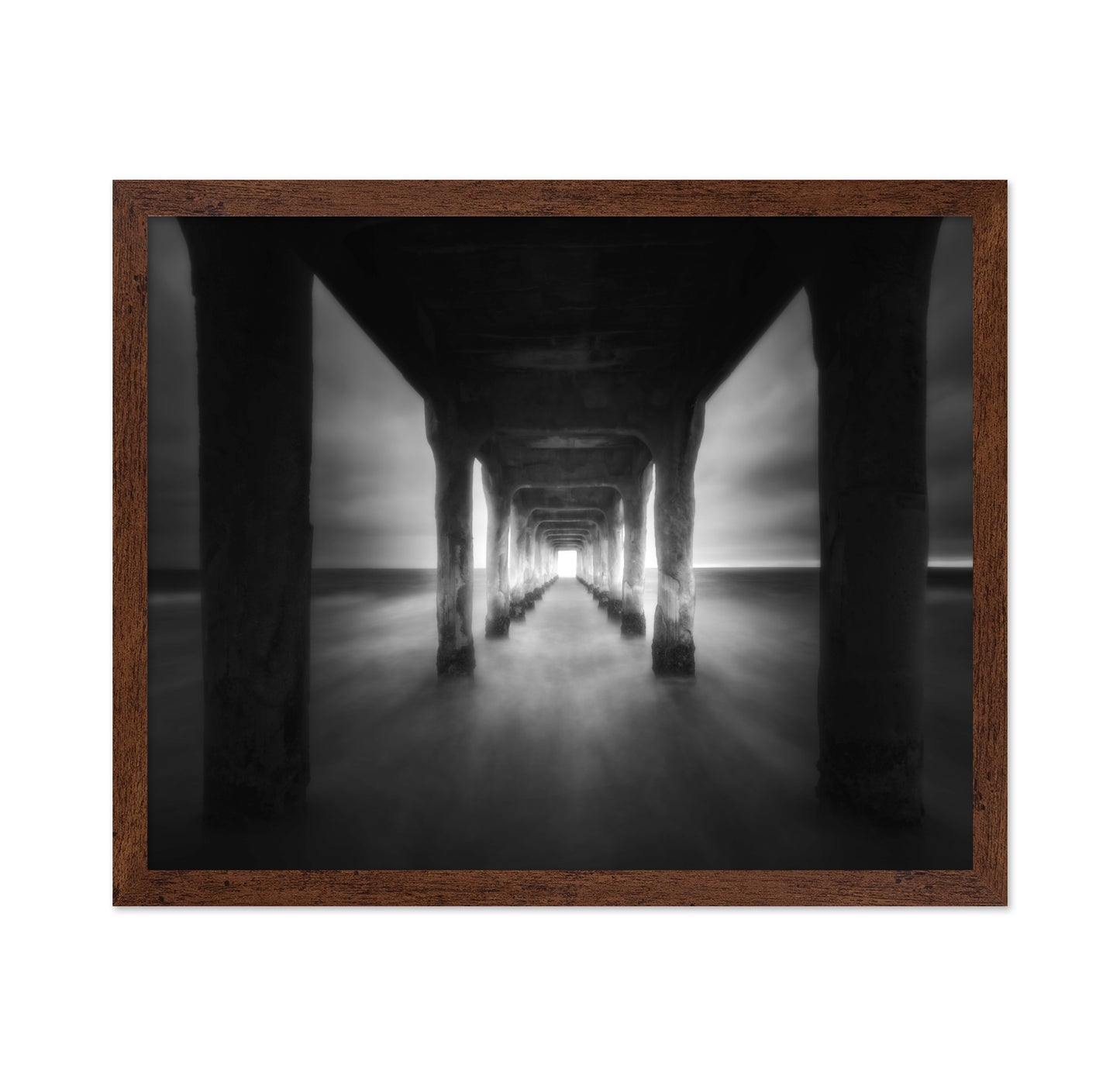 Under Pier Symmetry Black and White