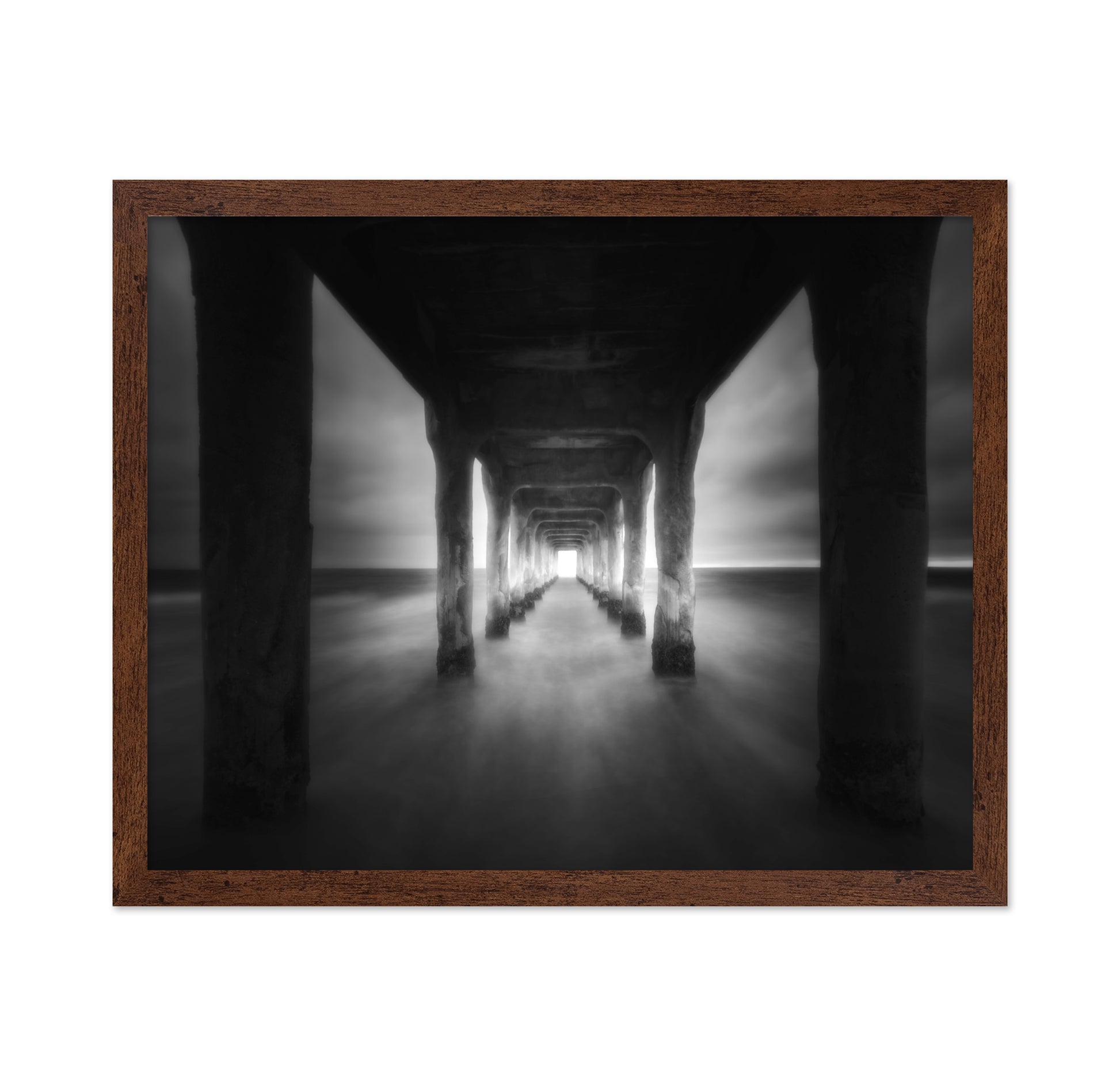 Under Pier Symmetry Black and White