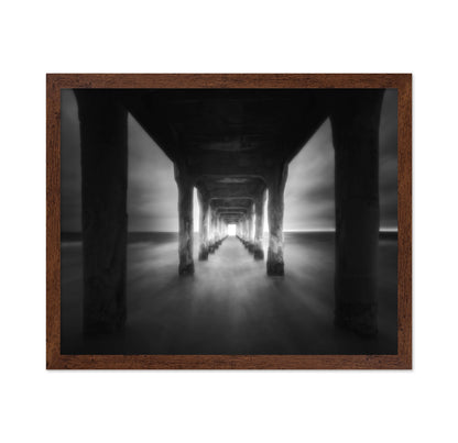 Under Pier Symmetry Black and White