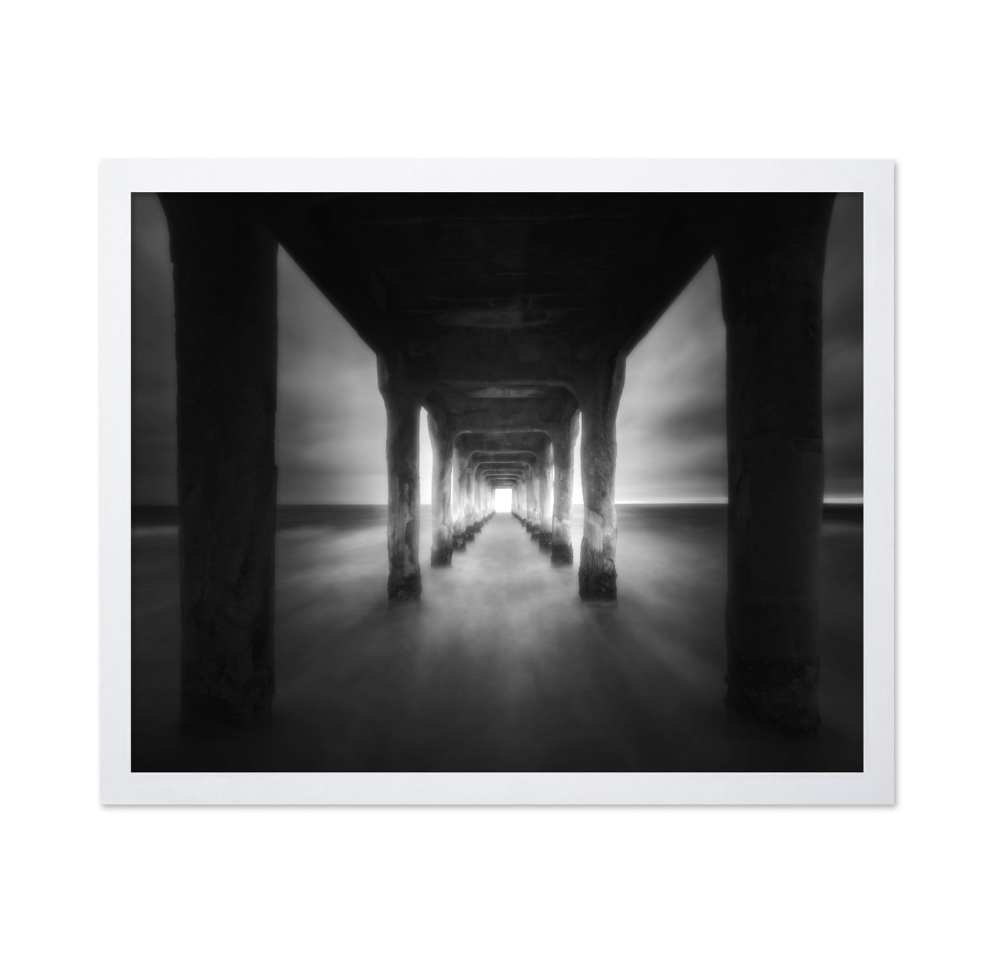 Under Pier Symmetry Black and White
