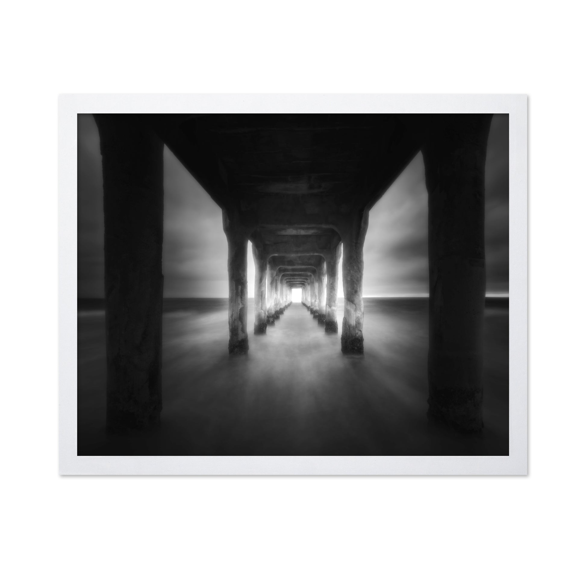 Under Pier Symmetry Black and White