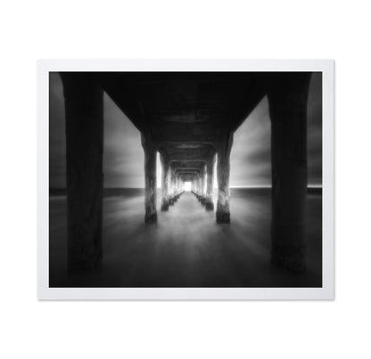 Under Pier Symmetry Black and White