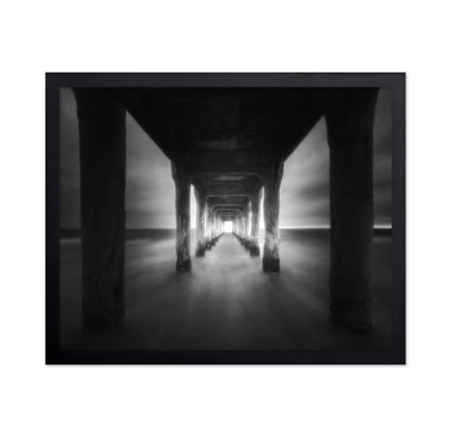 Under Pier Symmetry Black and White