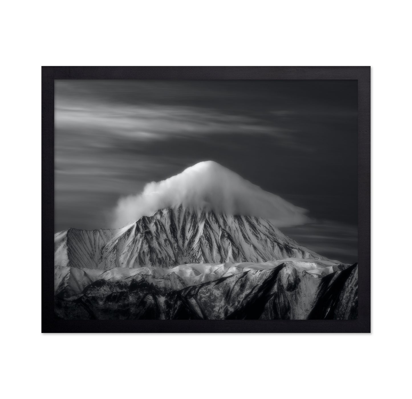 Mount Damavand Black and White Cloud Peak