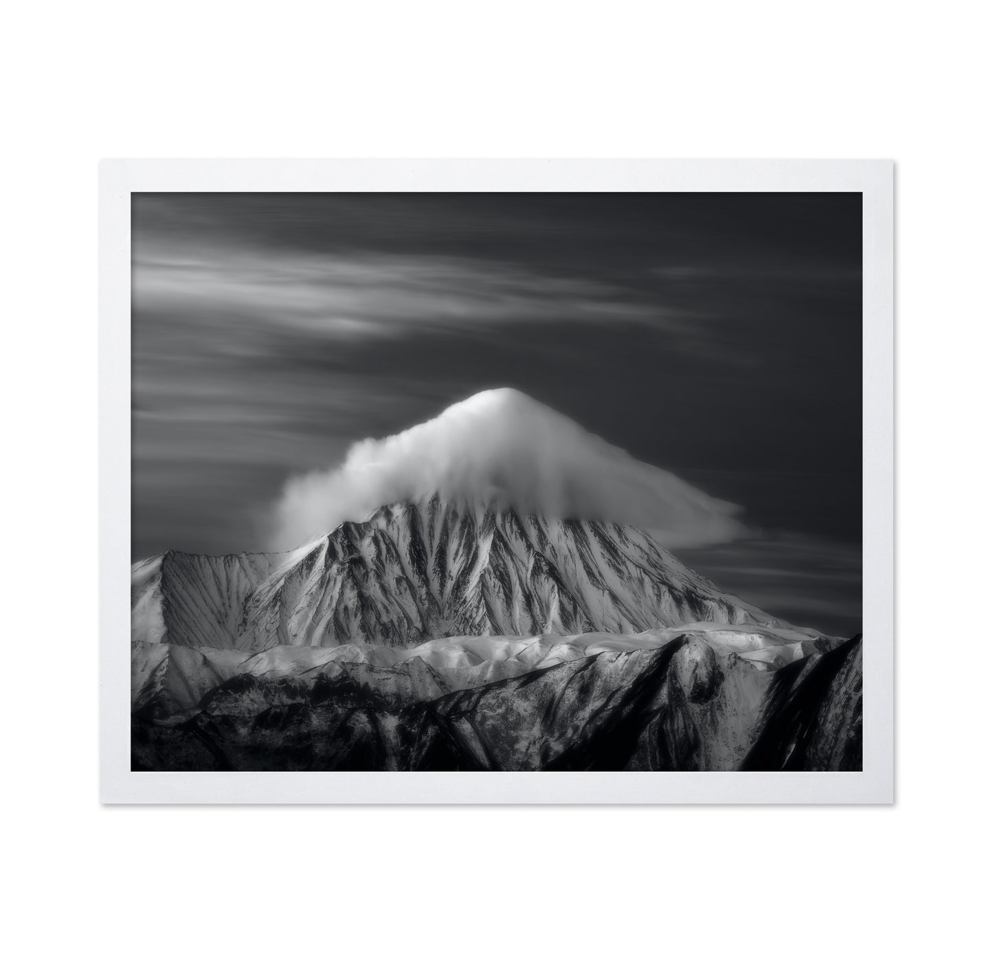 Mount Damavand Black and White Cloud Peak
