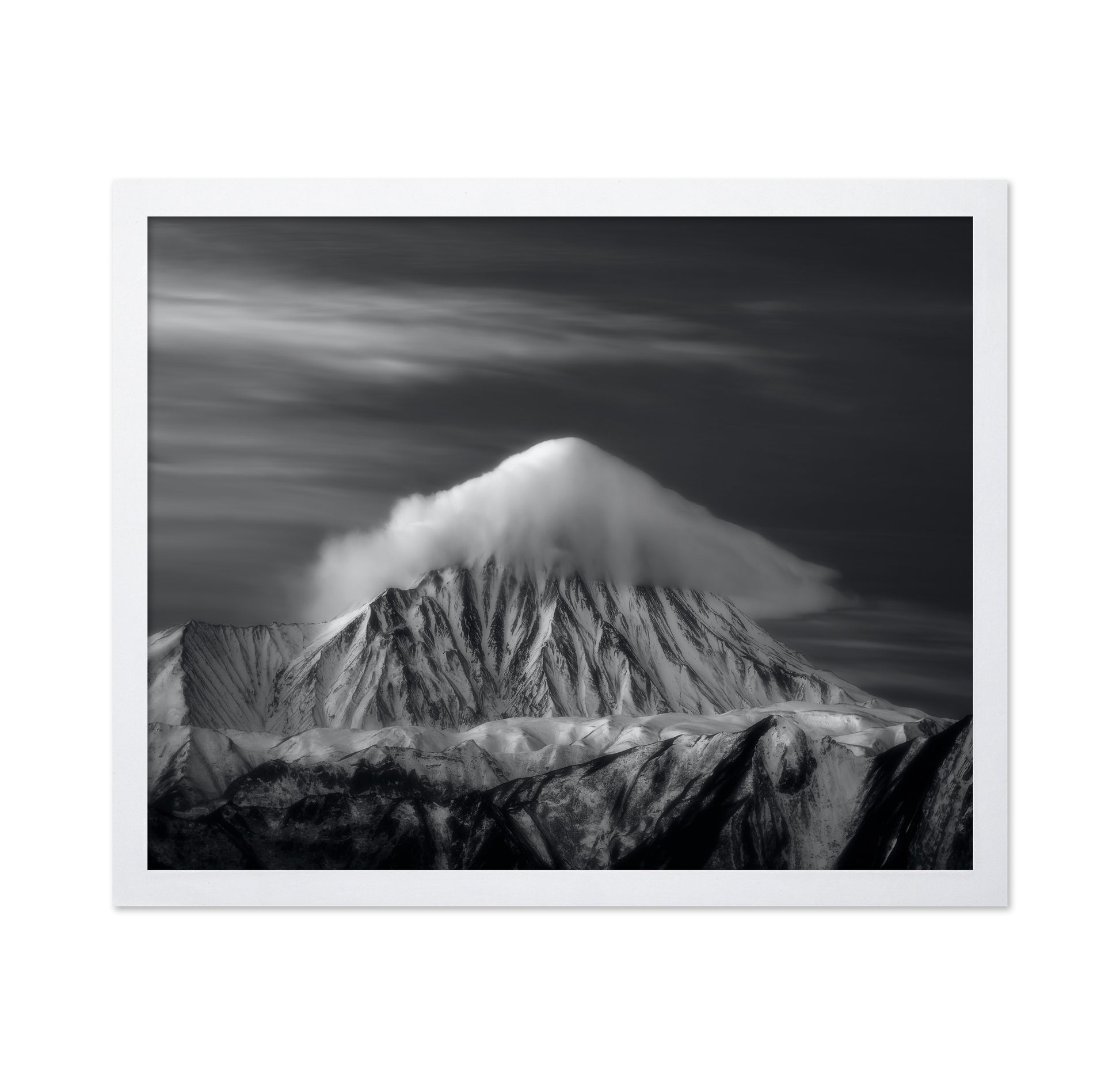 Mount Damavand Black and White Cloud Peak
