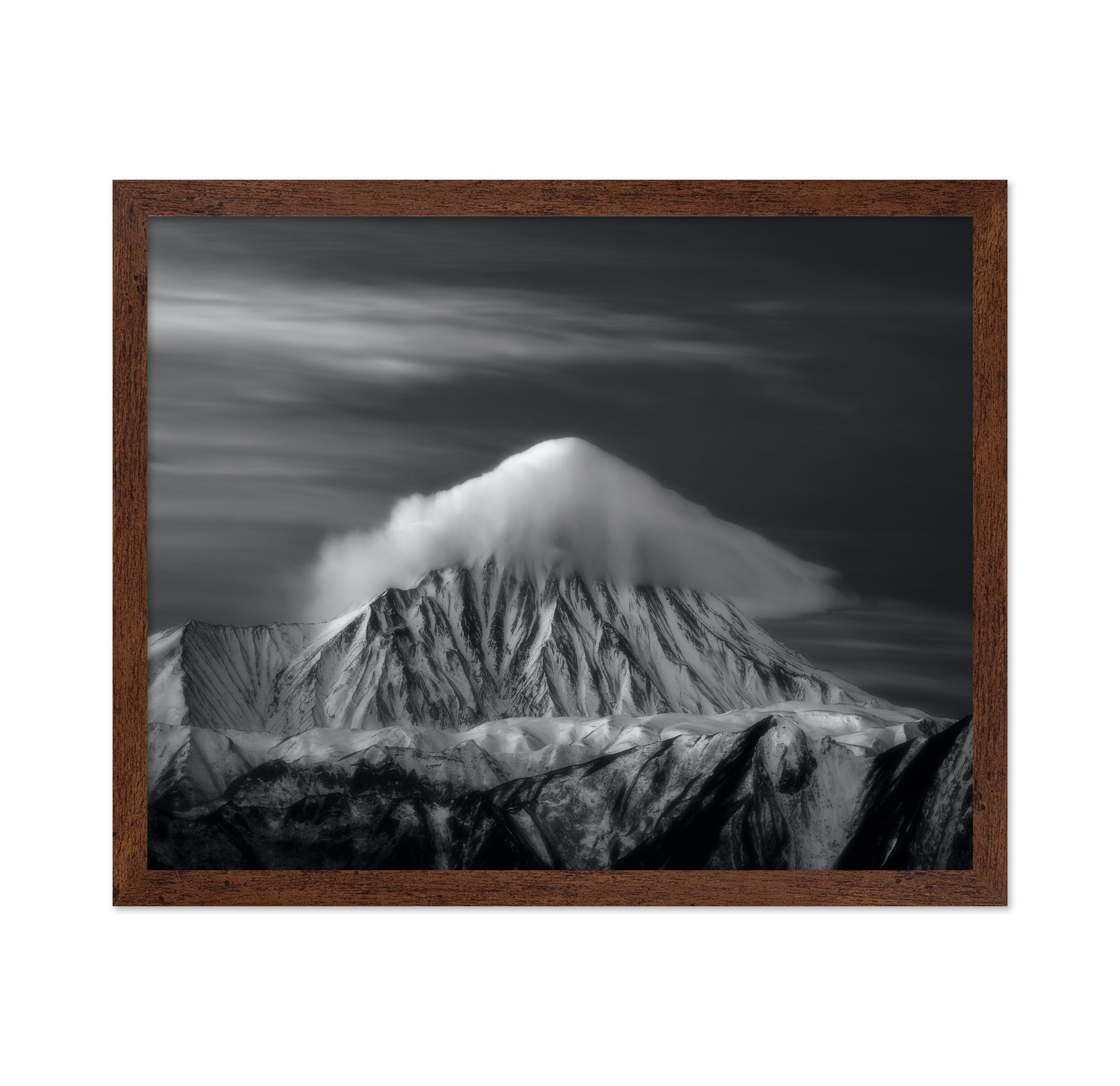 Mount Damavand Black and White Cloud Peak