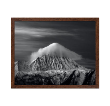 Mount Damavand Black and White Cloud Peak