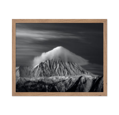 Mount Damavand Black and White Cloud Peak