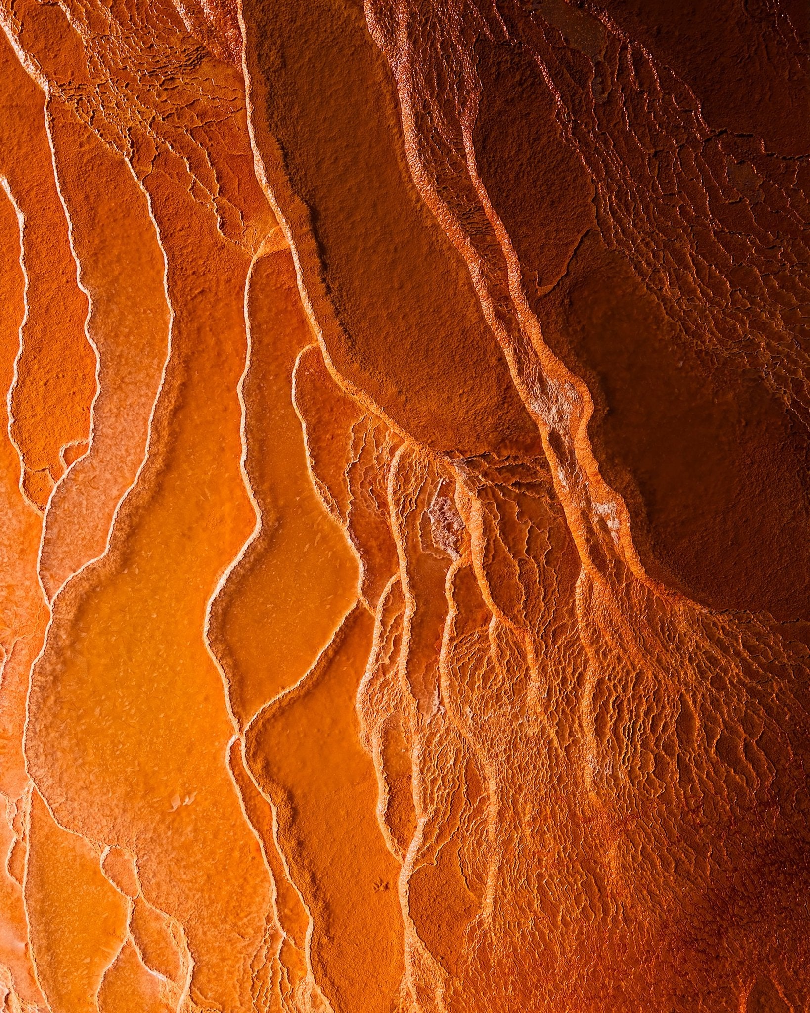 Badab-e Surt Orange Mineral Texture