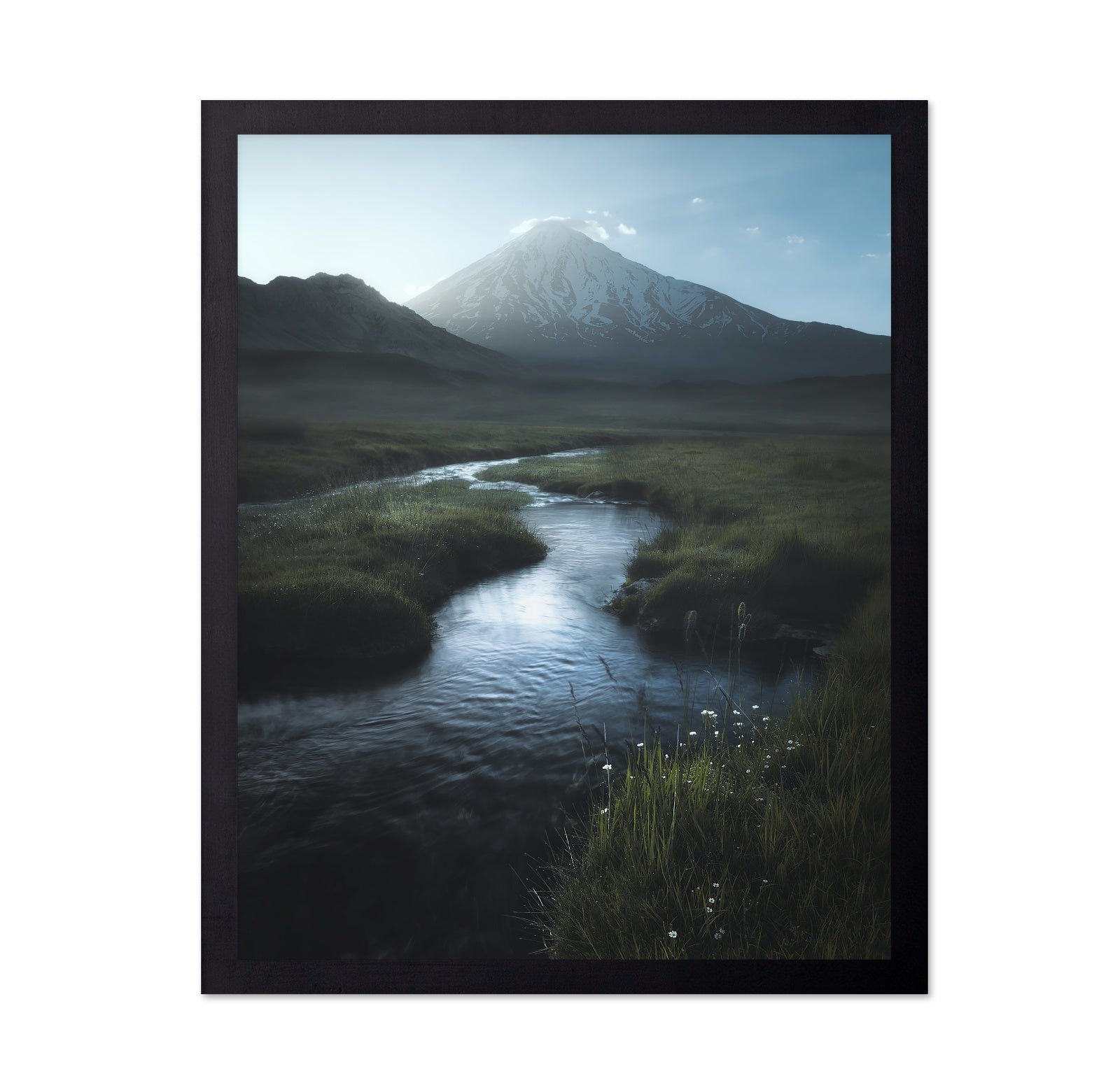 Mountain River Calm Scene