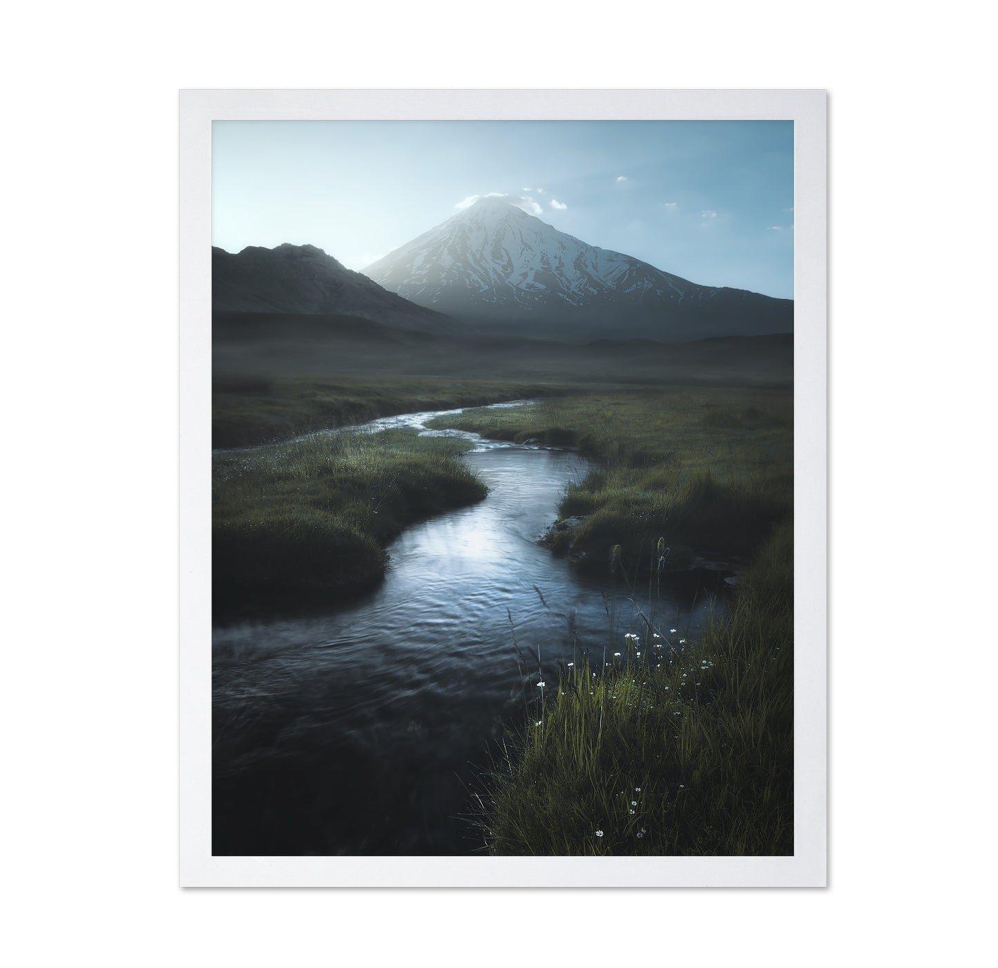 Mountain River Calm Scene