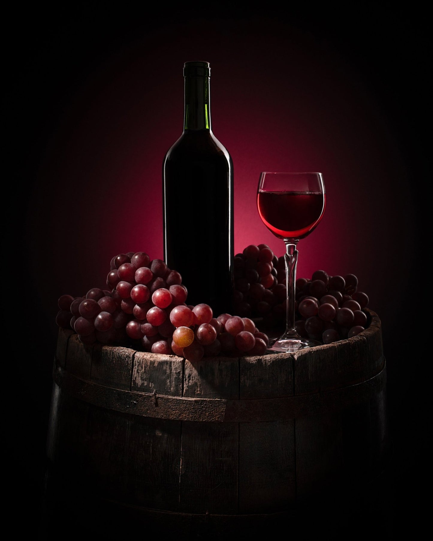 Red Wine And Grapes