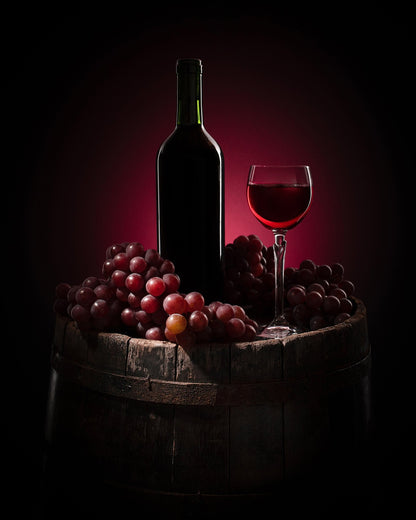 Red Wine And Grapes