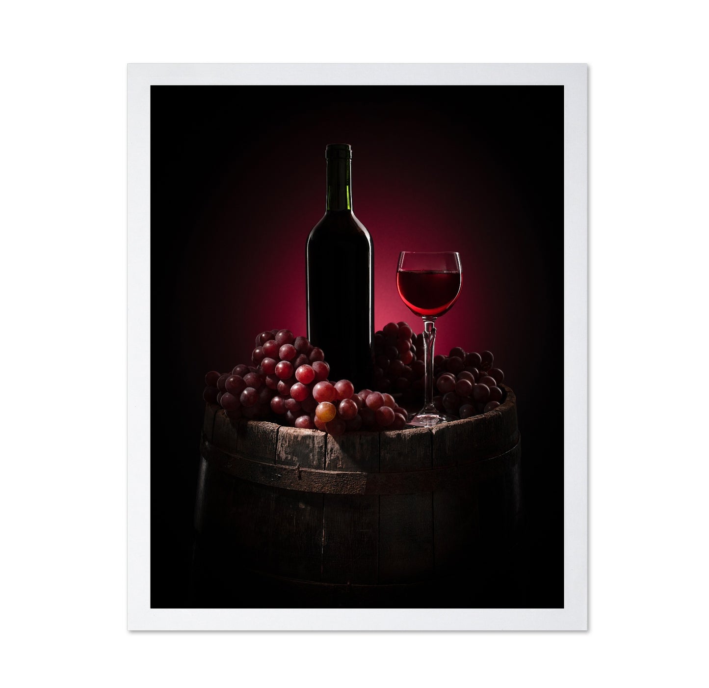 Red Wine And Grapes