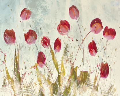 Vibrant Tulip Garden