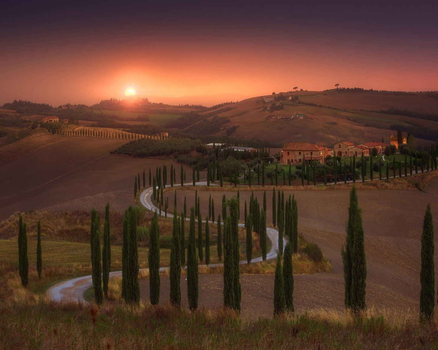 Tuscan Sunset Landscape