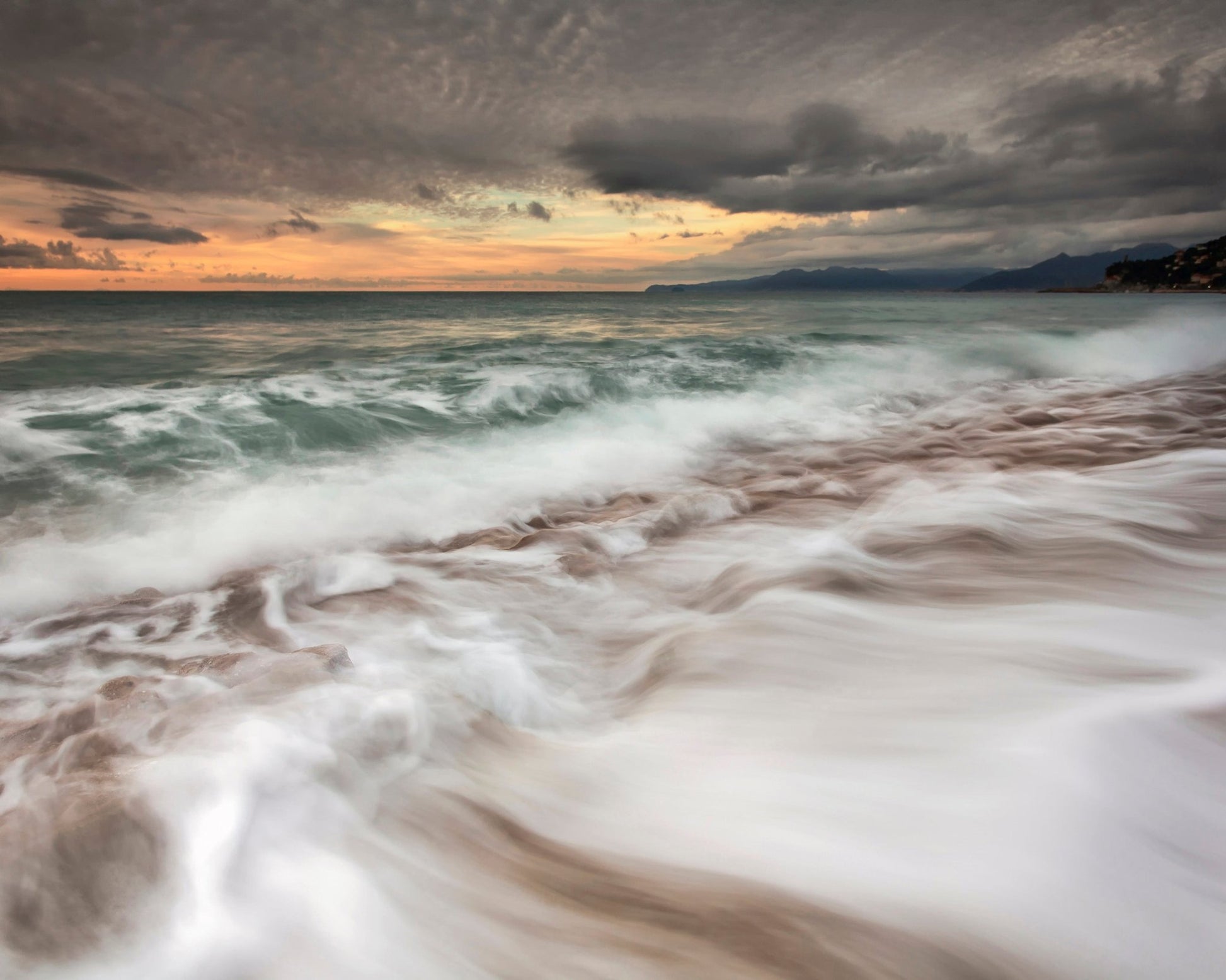 Waves at Sunset