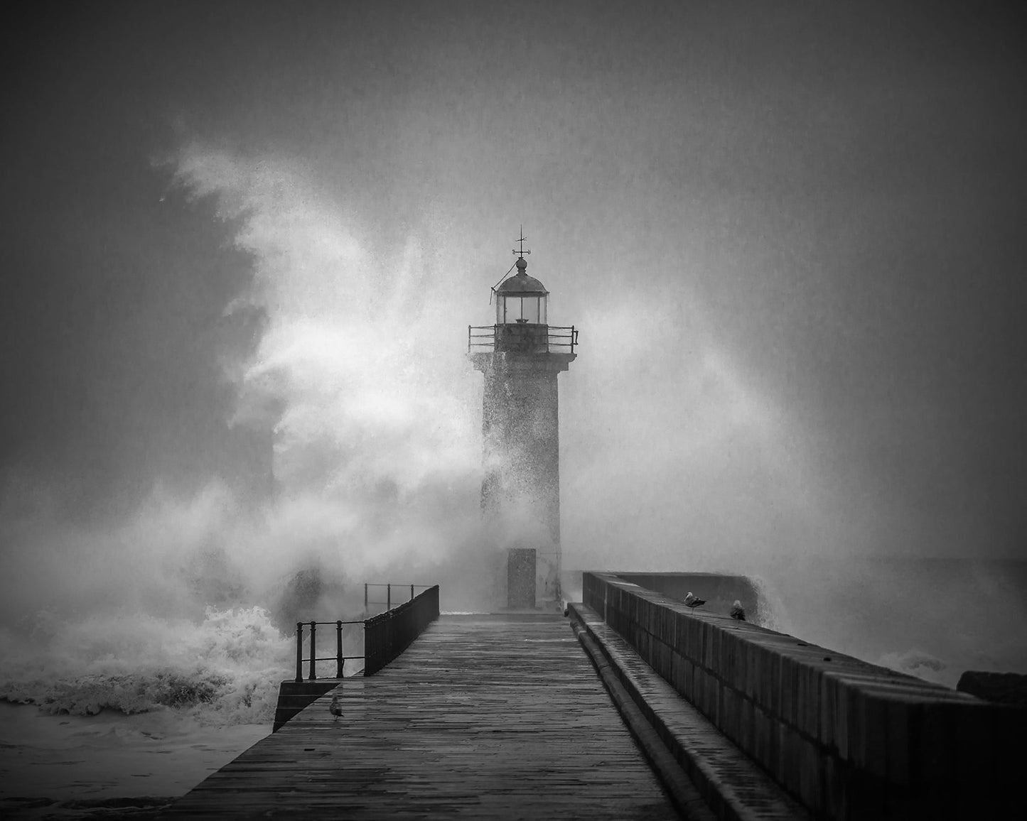 Storm Lighthouse Pier