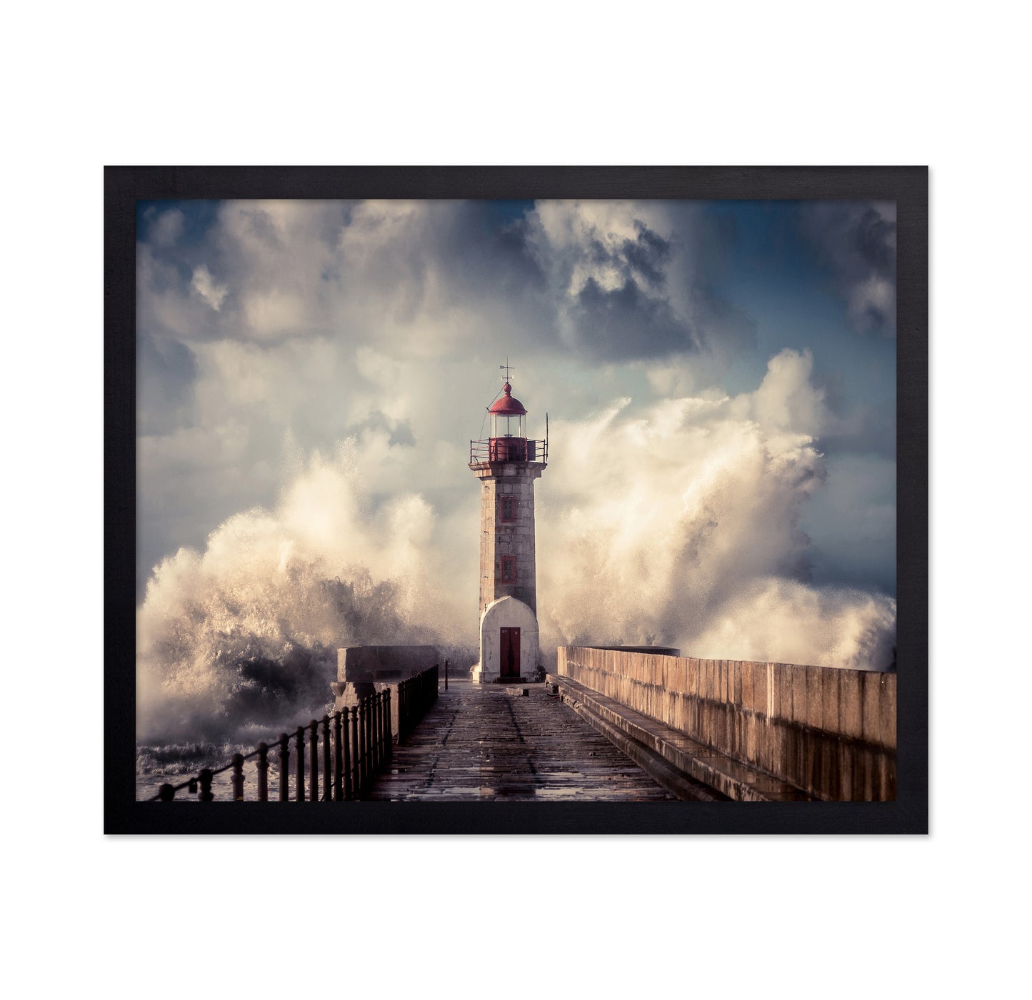 Lighthouse Storm Waves