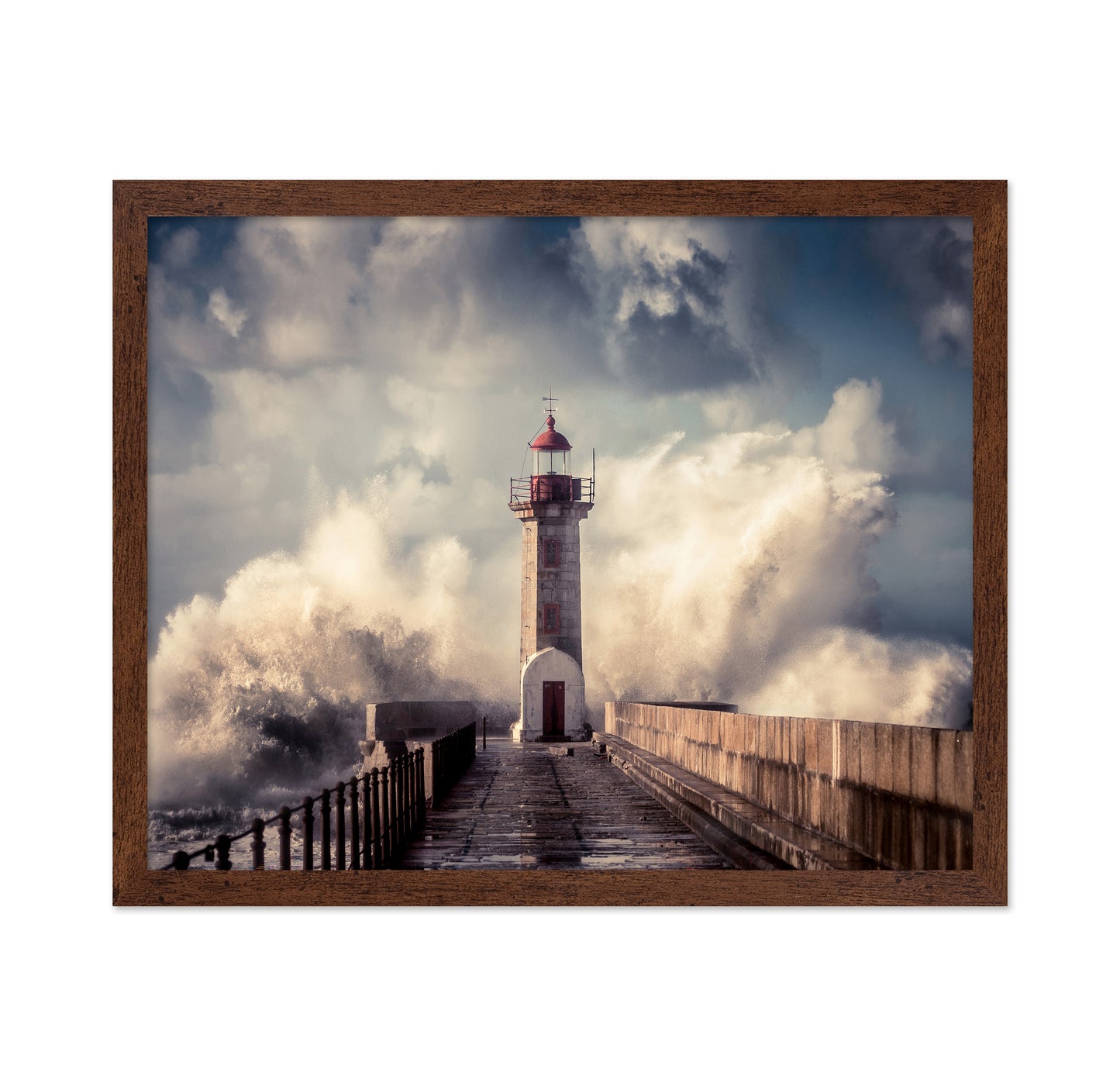Lighthouse Storm Waves