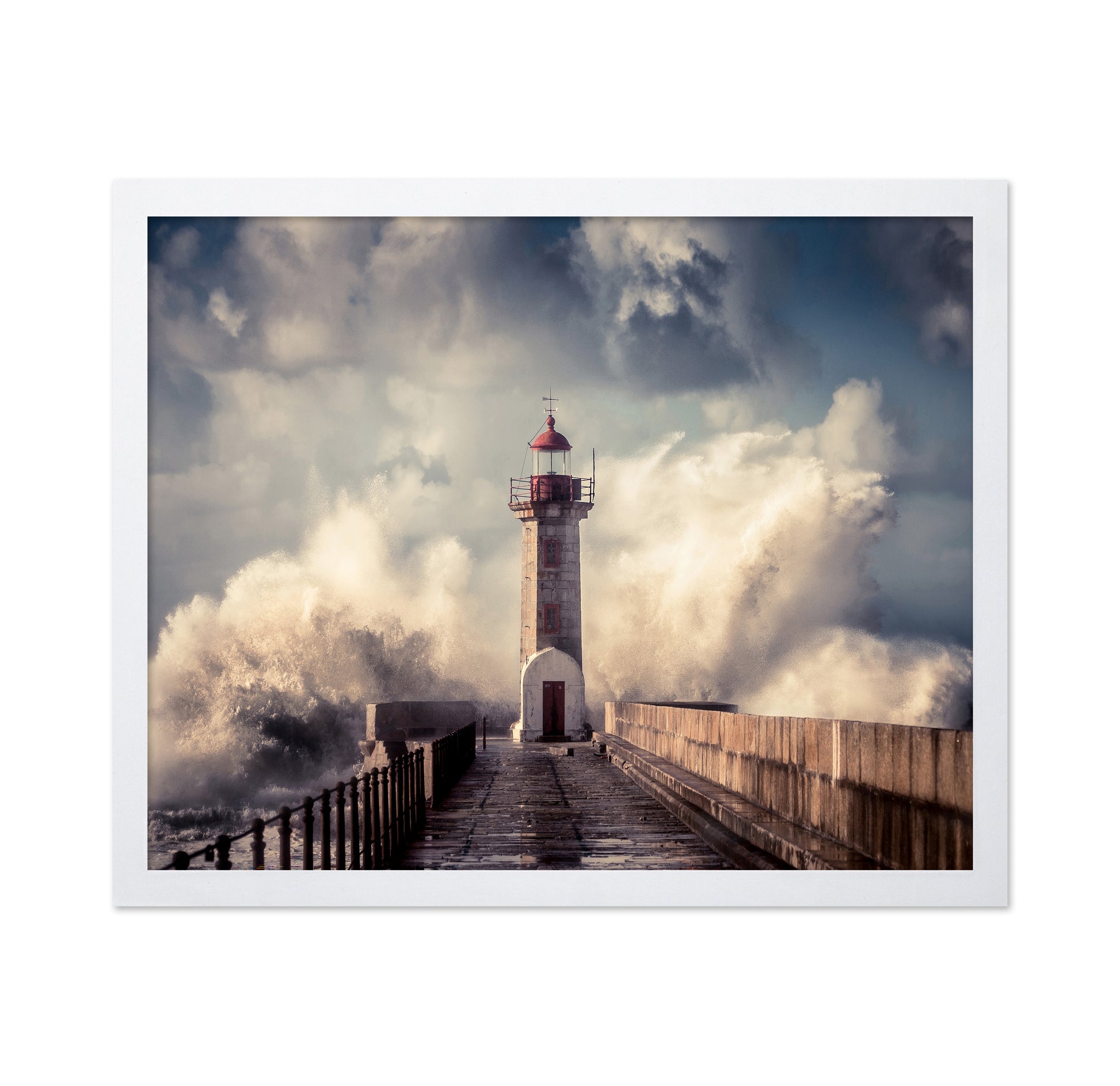 Lighthouse Storm Waves